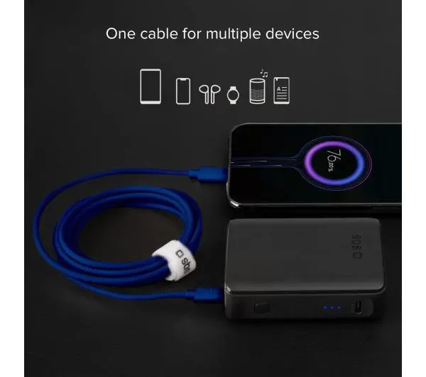 SBS USB-C do USB-C 60W 1,5m Niebieski