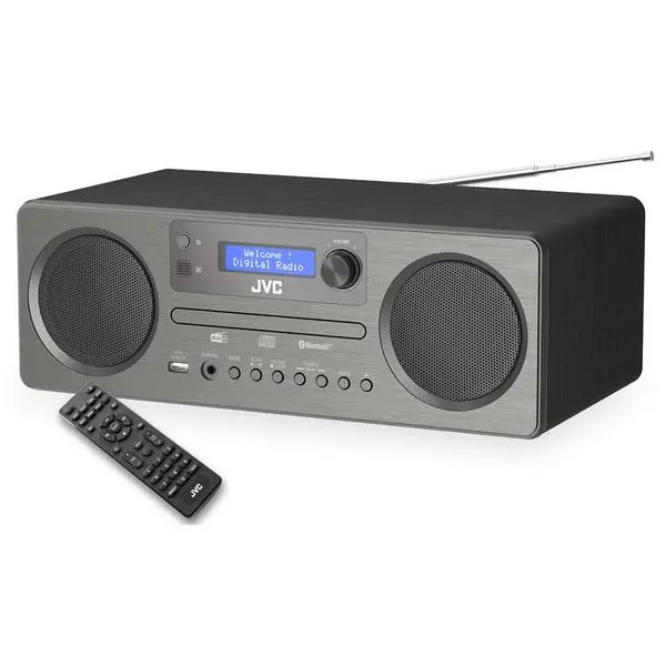 Wieża JVC RD-E861B-DAB 10W Bluetooth Radio FM DAB+ Szary