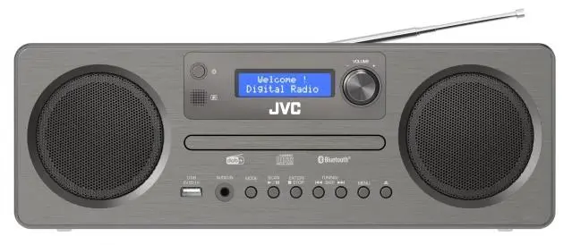 Wieża JVC RD-E861B-DAB 10W Bluetooth Radio FM DAB+ Szary