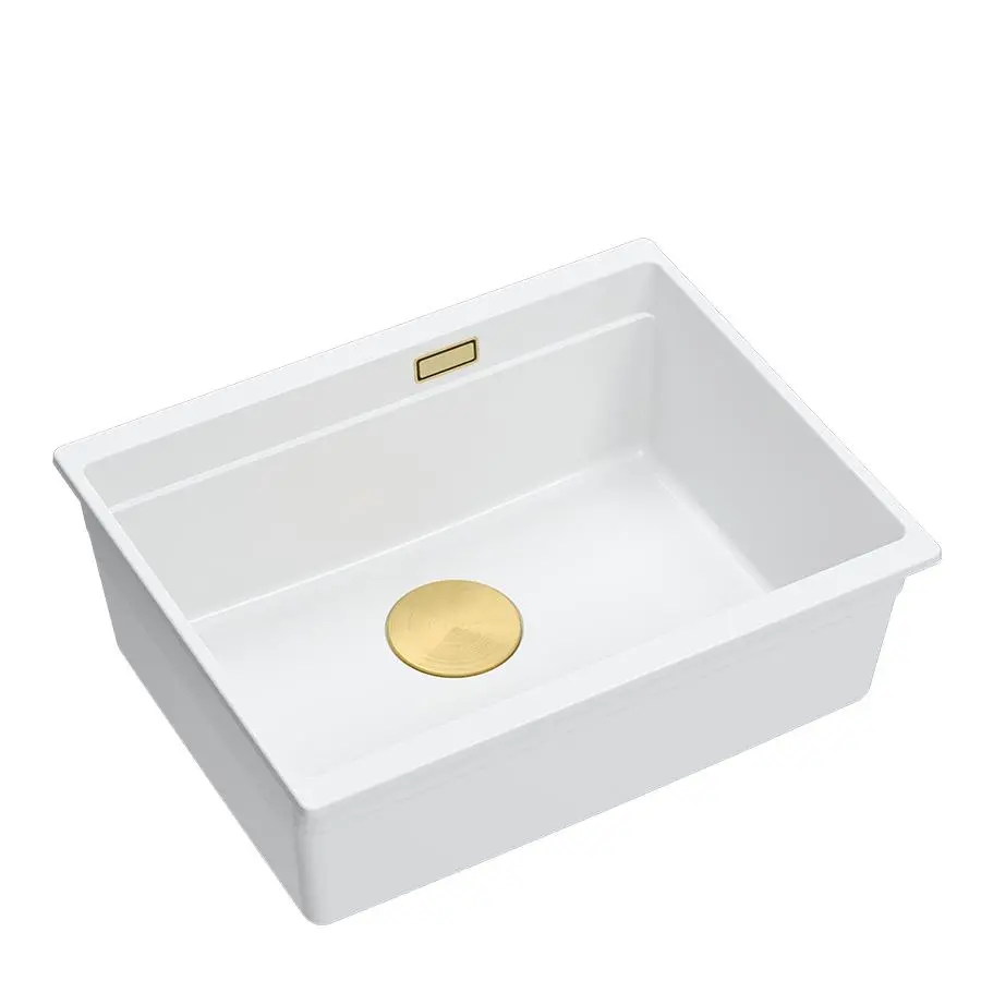 Zlewozmywak Quadron LOGAN 100 HQJ6045U1_PVDG1_U Granitowy Snow white/Złoty