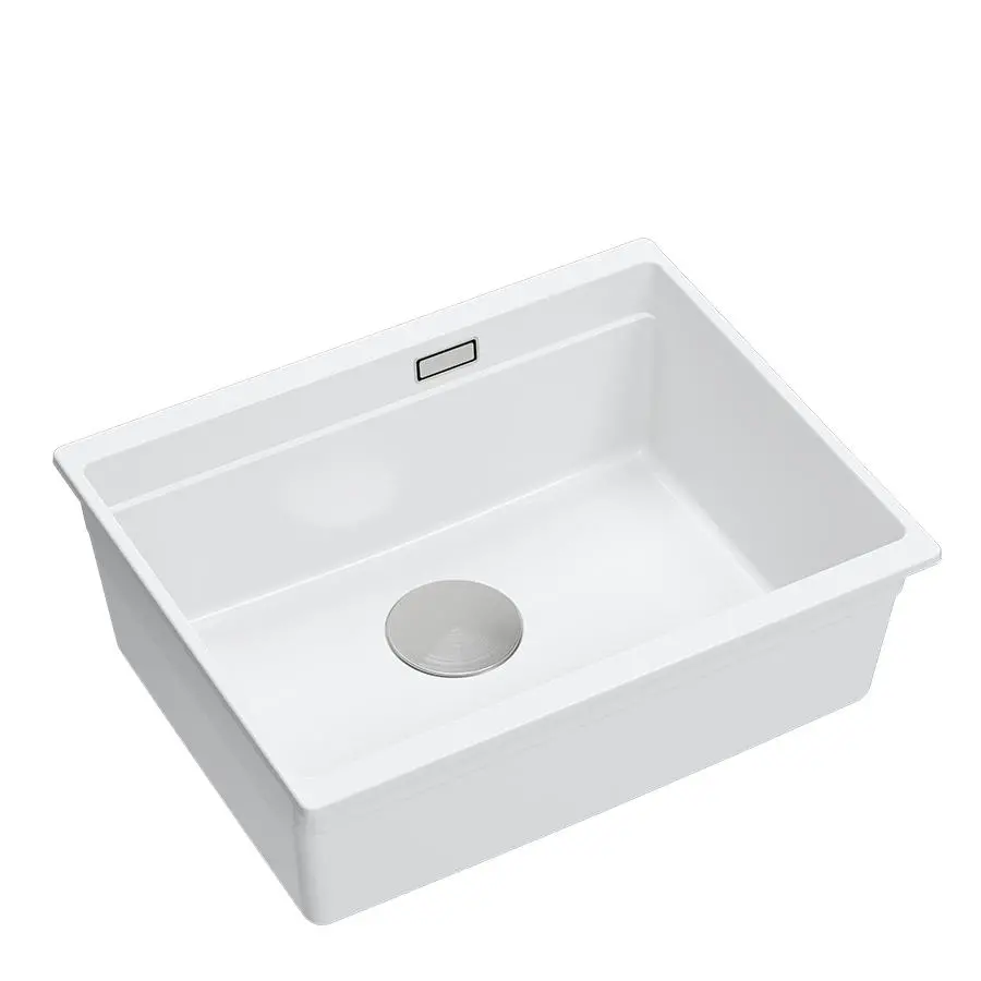 Zlewozmywak Quadron LOGAN 100 HQJ6045U1_BS_U Granitowy Snow white/Stal szlachetna