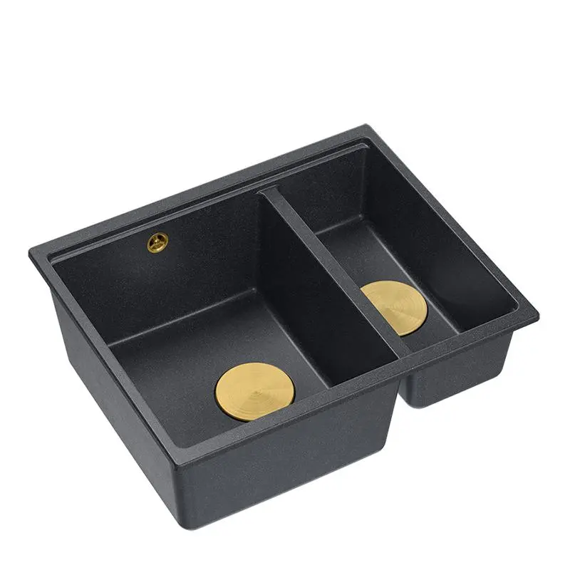 Zlewozmywak Quadron LOGAN 150 HCQL5646U8-G1_I Granitowy Black diamond/Złoty