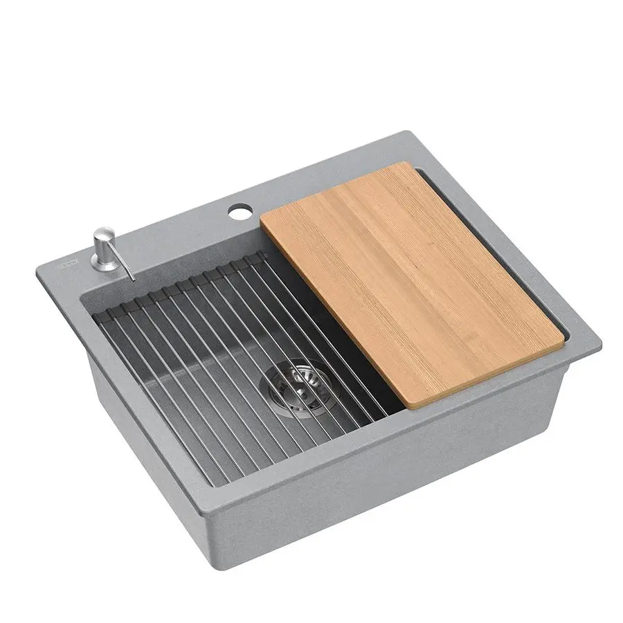 Zlewozmywak Quadron KURT 110 HCQK5052SZK Granitowy Szary