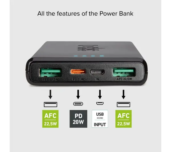SBS TTBB10000FASTPD20K 10000mAh PD 20W Czarny
