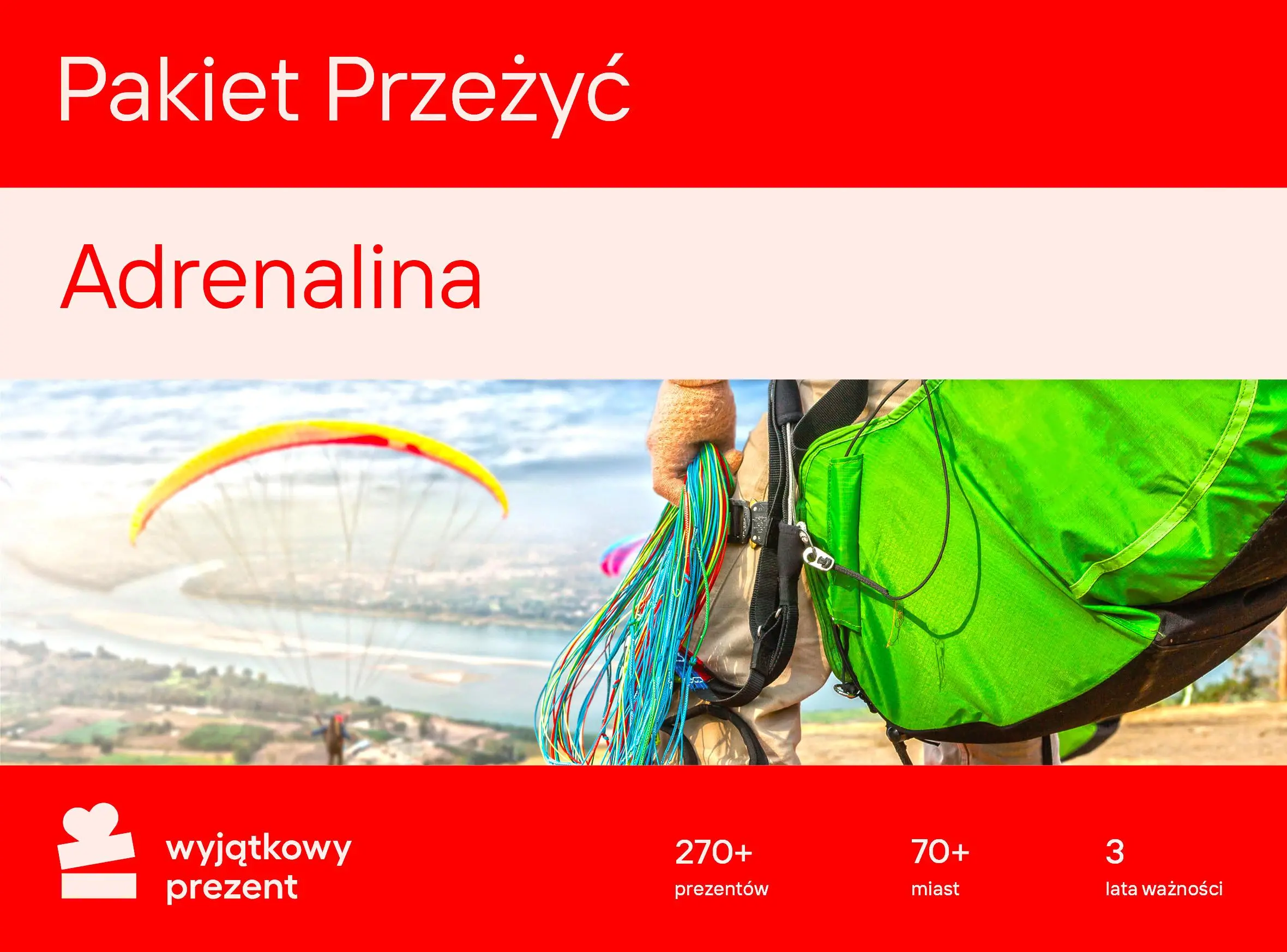 Karta Podarunkowa Pakiet Przeżyć Adrenalina [Bon Agencyjny]