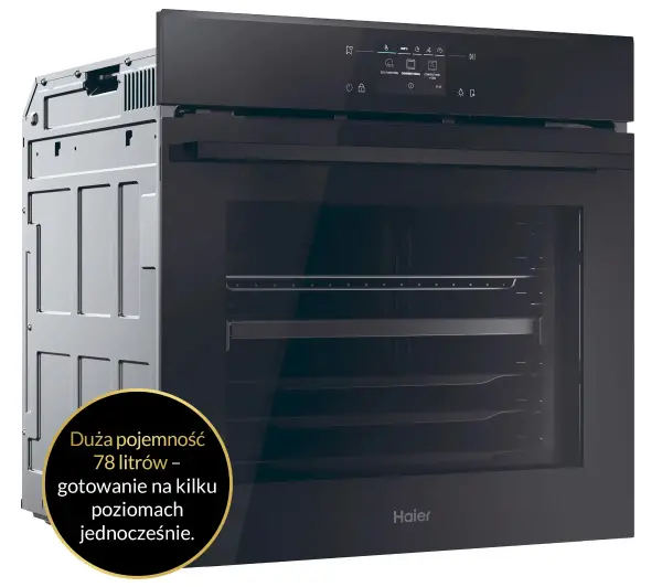 Haier ID Seria 4 H6 ID46C3YTB Funkcje AI Termoobieg AirFry Zdalne sterowanie Czarny - Kup na Raty - RRSO 0%