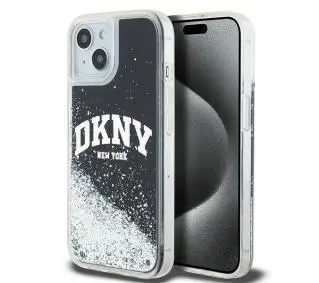 DKNY Liquid Glitter Big Logo do iPhone 15 Plus Czarny