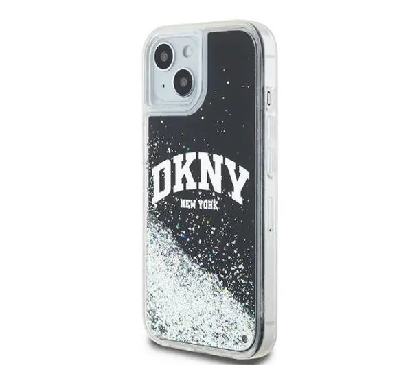 DKNY Liquid Glitter Big Logo do iPhone 15 Plus Czarny