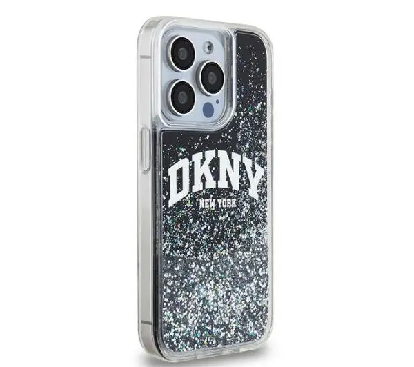 DKNY Hardcase Liquid Glitter Big Logo do iPhone 15 Pro Czarny