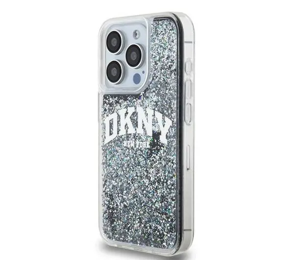 DKNY Hardcase Liquid Glitter Big Logo do iPhone 15 Pro Czarny