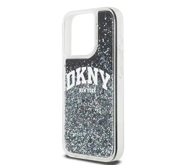 DKNY Hardcase Liquid Glitter Big Logo do iPhone 15 Pro Czarny