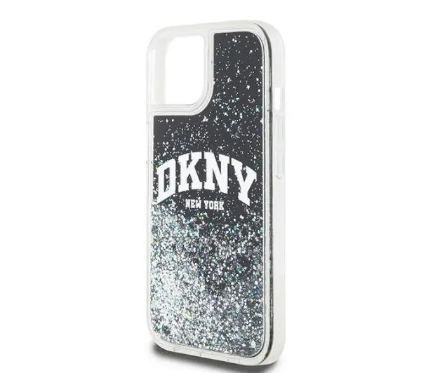 DKNY Hardcase Liquid Glitter Big Logo do iPhone 15 Czarny