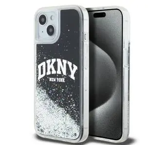 Etui DKNY Hardcase Liquid Glitter Big Logo do iPhone 15 Czarny