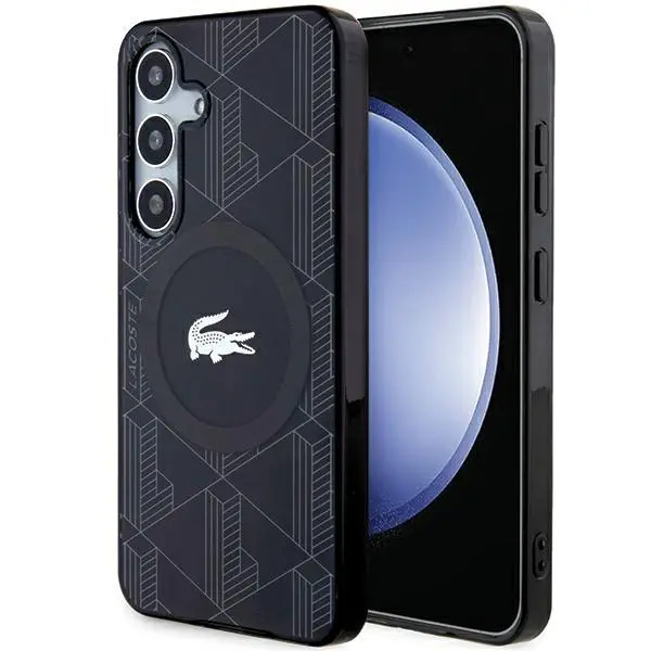 Etui Lacoste LCHMS24SUBSK Hardcase IML Blend Monogram MagSafe do Samsung Galaxy S24 Czarny