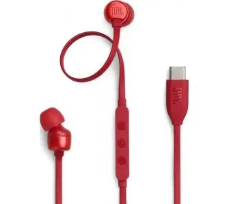 Słuchawki przewodowe JBL Tune 310C USB-C Dokanałowe Czerwony