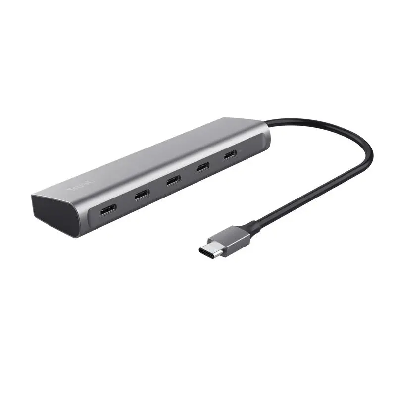 Hub USB Trust Halyx 5xUSB-C Szary