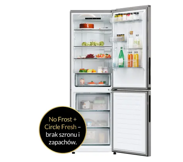 Candy Fresco 300 CNCQ2T618EX Pełny No Frost 185cm Komora świeżości Inox - Kup na Raty - RRSO 0%