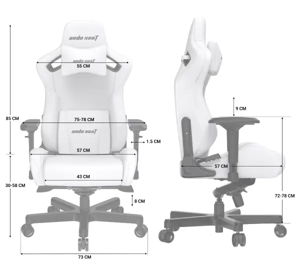Anda Seat Kaiser 2 XL Gamingowy do 200kg Skóra ECO Czarny - Kup na Raty - RRSO 0%