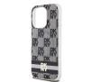 Etui DKNY IML Checkered Mono Pattern & Printed Stripes MagSafe do iPhone 14 Pro Max Czarny