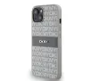 Etui DKNY Hardcase Leather Mono Stripe & Metal Logo do iPhone 14 Beżowy