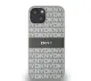 Etui DKNY Hardcase Leather Mono Stripe & Metal Logo do iPhone 14 Beżowy