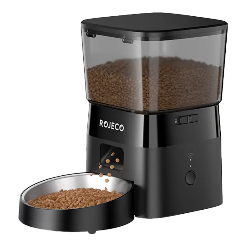 Dozownik Rojeco Pet Feeder WiFi Version 2l Czarny