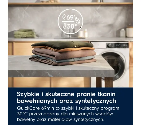 Electrolux 700 SteamCare EW7FX4492PQ 9kg 1400 obr/min Zdalne sterowanie UniversalDose - TRZECI -55%, ALBO 5-TY ZA 1ZŁ - Kup na Raty - RRSO 0%