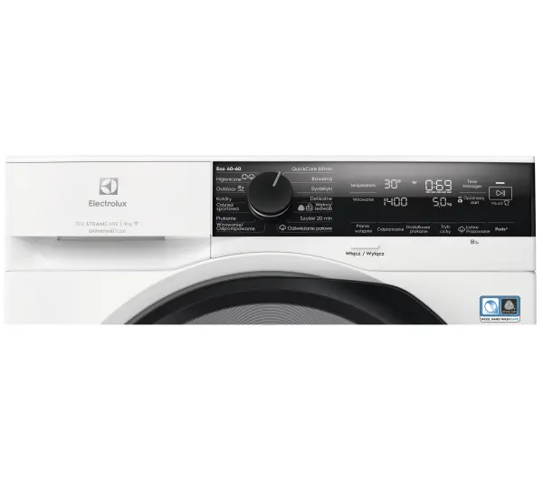 Electrolux 700 SteamCare EW7FX4492PQ 9kg 1400 obr/min Zdalne sterowanie UniversalDose - TRZECI -55%, ALBO 5-TY ZA 1ZŁ - Kup na Raty - RRSO 0%