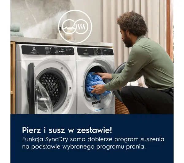 Electrolux 700 DelicateCare EW7D585UCP Funkcje AI 63,6cm 8kg Zdalne sterowanie - TRZECI -55%, ALBO 5-TY ZA 1ZŁ - Kup na Raty - RRSO 0%