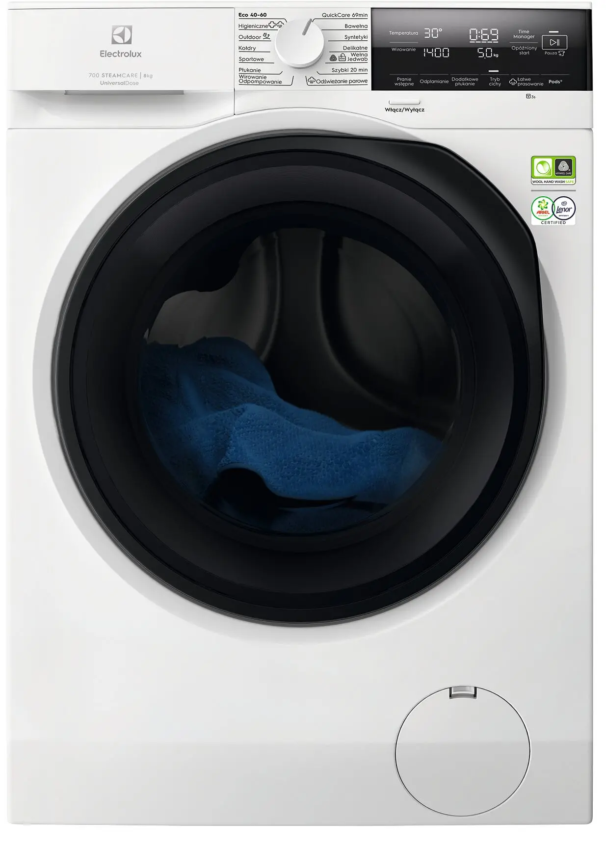 Pralka Electrolux 700 SteamCare EW7F3487UP 8kg 1400obr/min UniversalDose