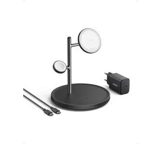 Ładowarka indukcyjna Anker MagGo 3w1 (B25M3311) 15W Czarny