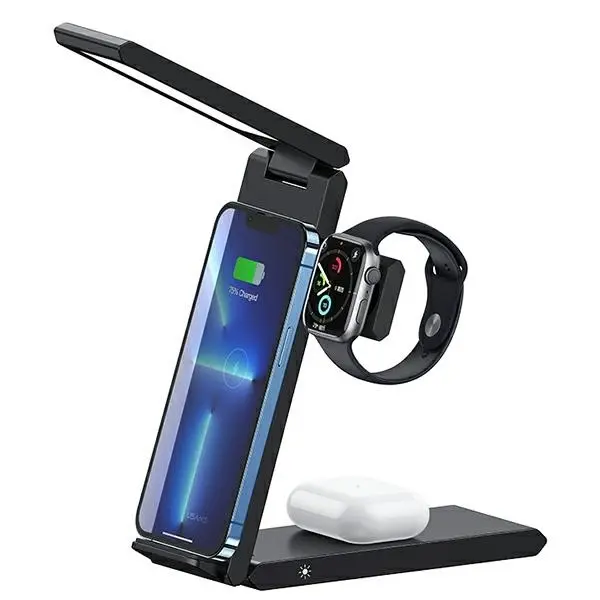 Ładowarka indukcyjna USAMS CD181WXC01 3w1 15W Czarny