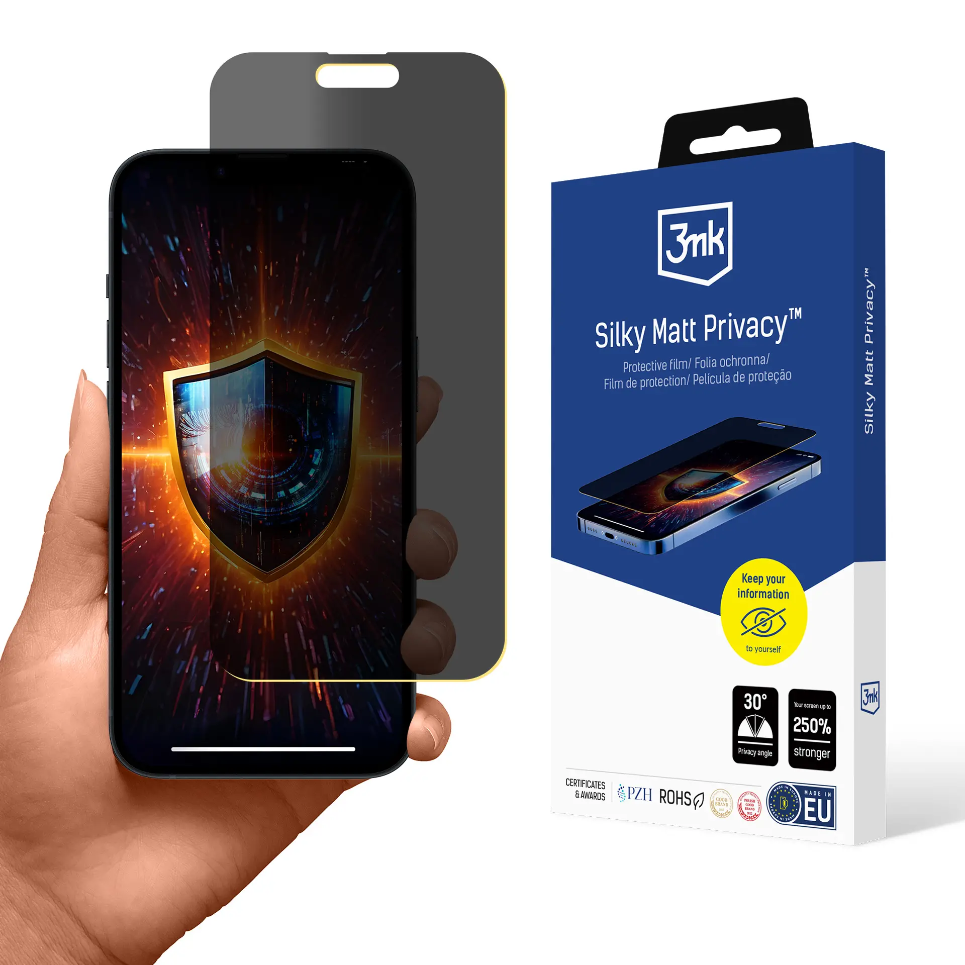 Folia ochronna 3mk Silky Matt Privacy do iPhone 15 Plus