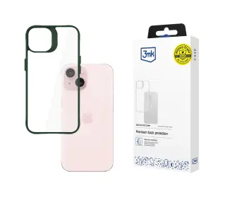 3mk Satin Armor Case+ do iPhone 15 Przezroczysty-zielony