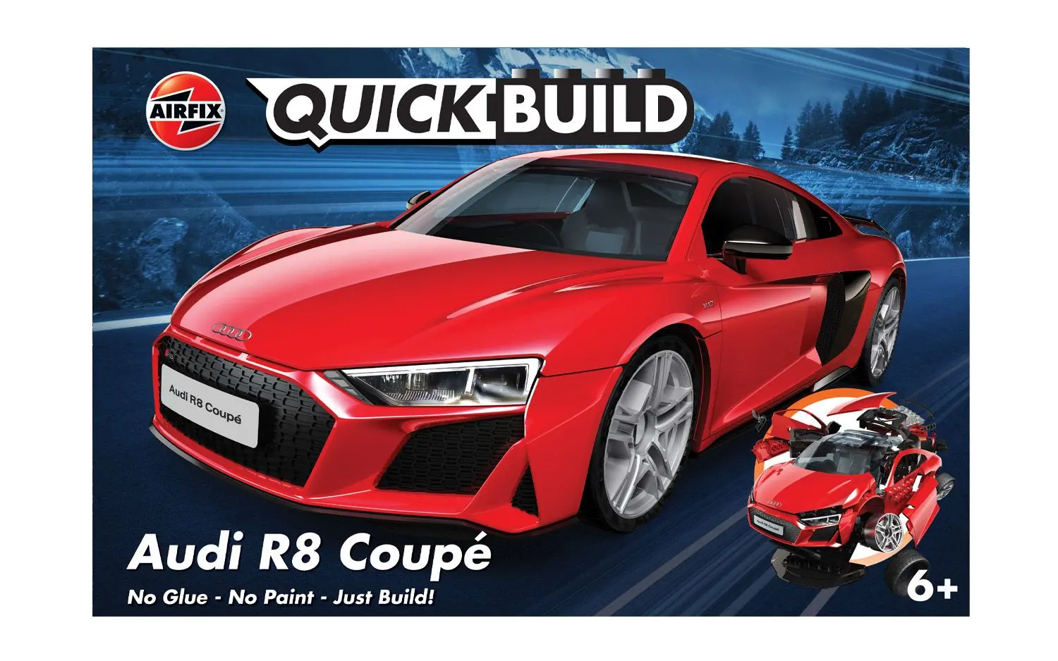 Model do składania Airfix J6049 Quickbuild - Audi R8 Coupe