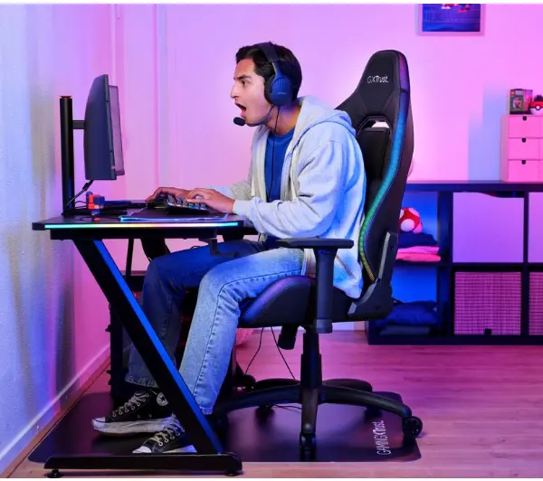 Trust GXT 719 Ruya RGB Gamingowy do 150kg Skóra ECO Czarny - Kup na Raty - RRSO 0%