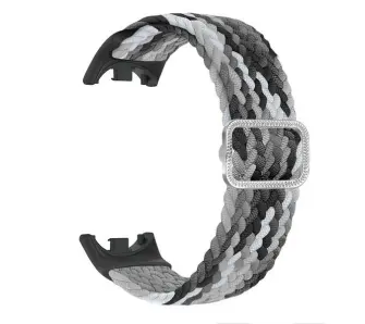 Pasek Beline do Mi Band 8 Nylon Czarno-biały
