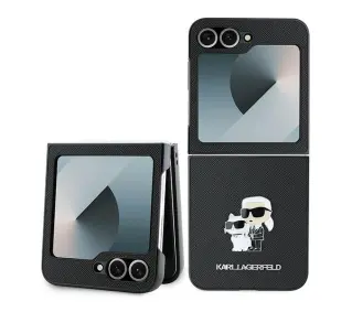 Karl Lagerfeld Saffiano Metal Pin do Galaxy Z Flip 6 Czarny