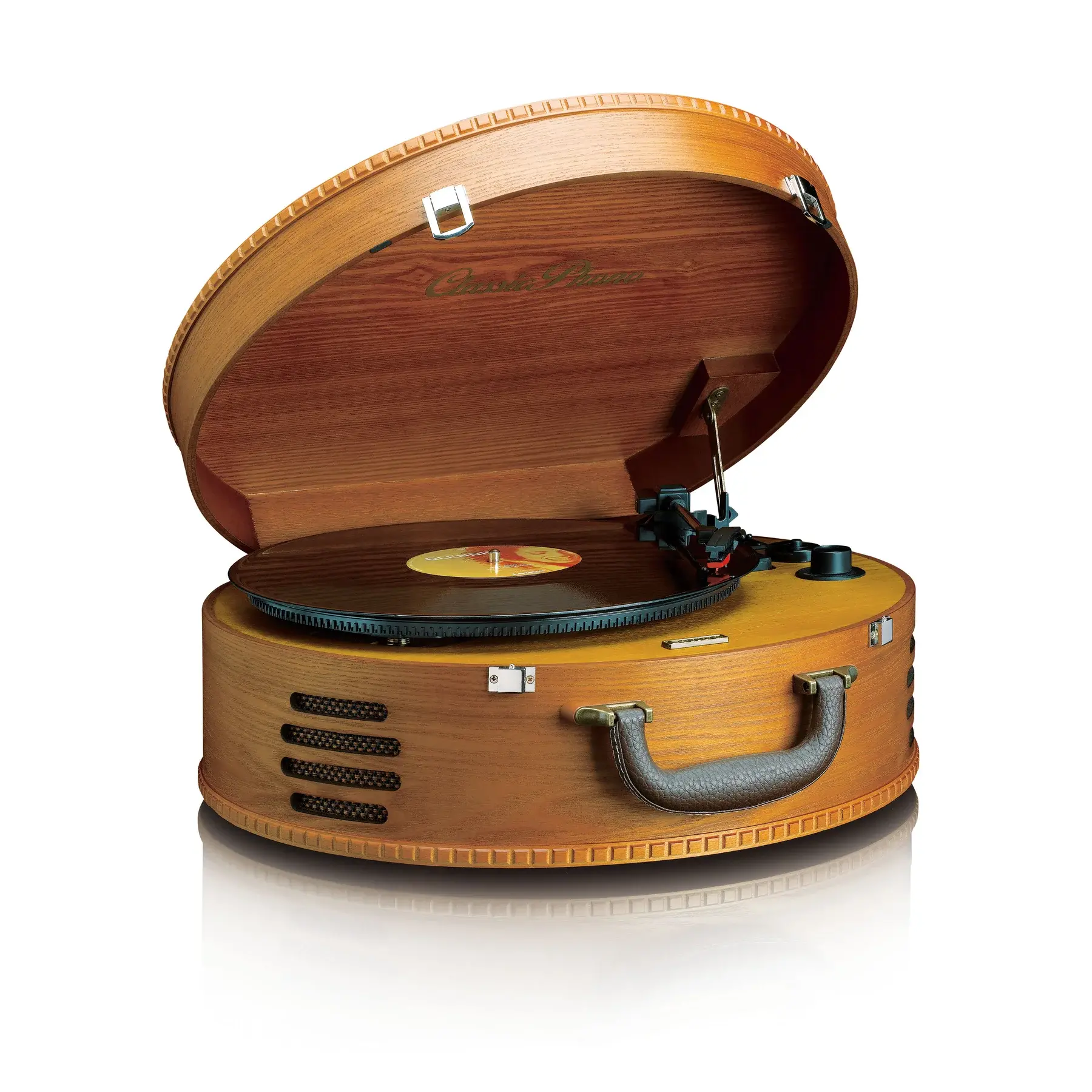 Gramofon Lenco TT-34  Manualny Napęd paskowy Przedwzmacniacz Brązowy