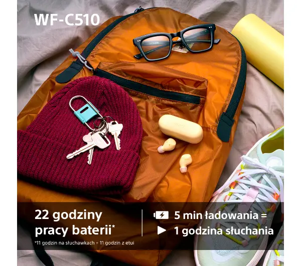 Sony WF-C510 Dokanałowe Bluetooth 5.3 Niebieski