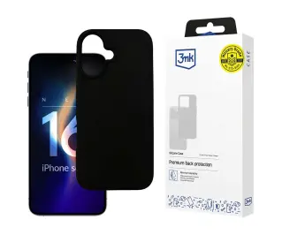 3mk Silicone Case do iPhone 16 Plus Czarny