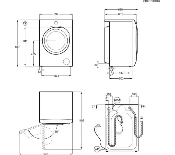 Electrolux 800 UltraCare EW8W7607QP 63,1cm 11kg/7kg Funkcje AI Zdalne sterowanie UniversalDose - TRZECI -55%, ALBO 5-TY ZA 1ZŁ - Kup na Raty - RRSO 0%