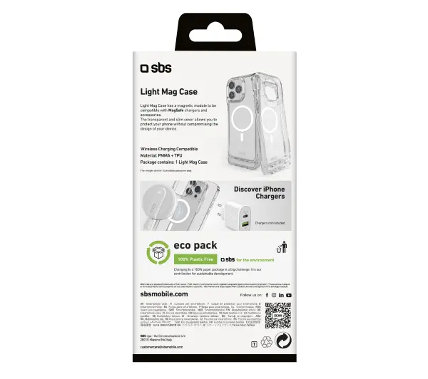 SBS Light Mag do iPhone 16 Pro Max Przezroczysty