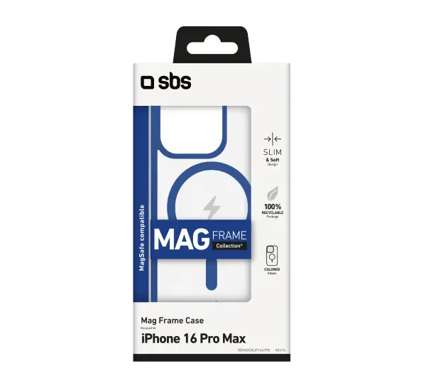 SBS Mag Frame TEMAGCOLIP1667PB do iPhone 16 Pro Max Niebieski