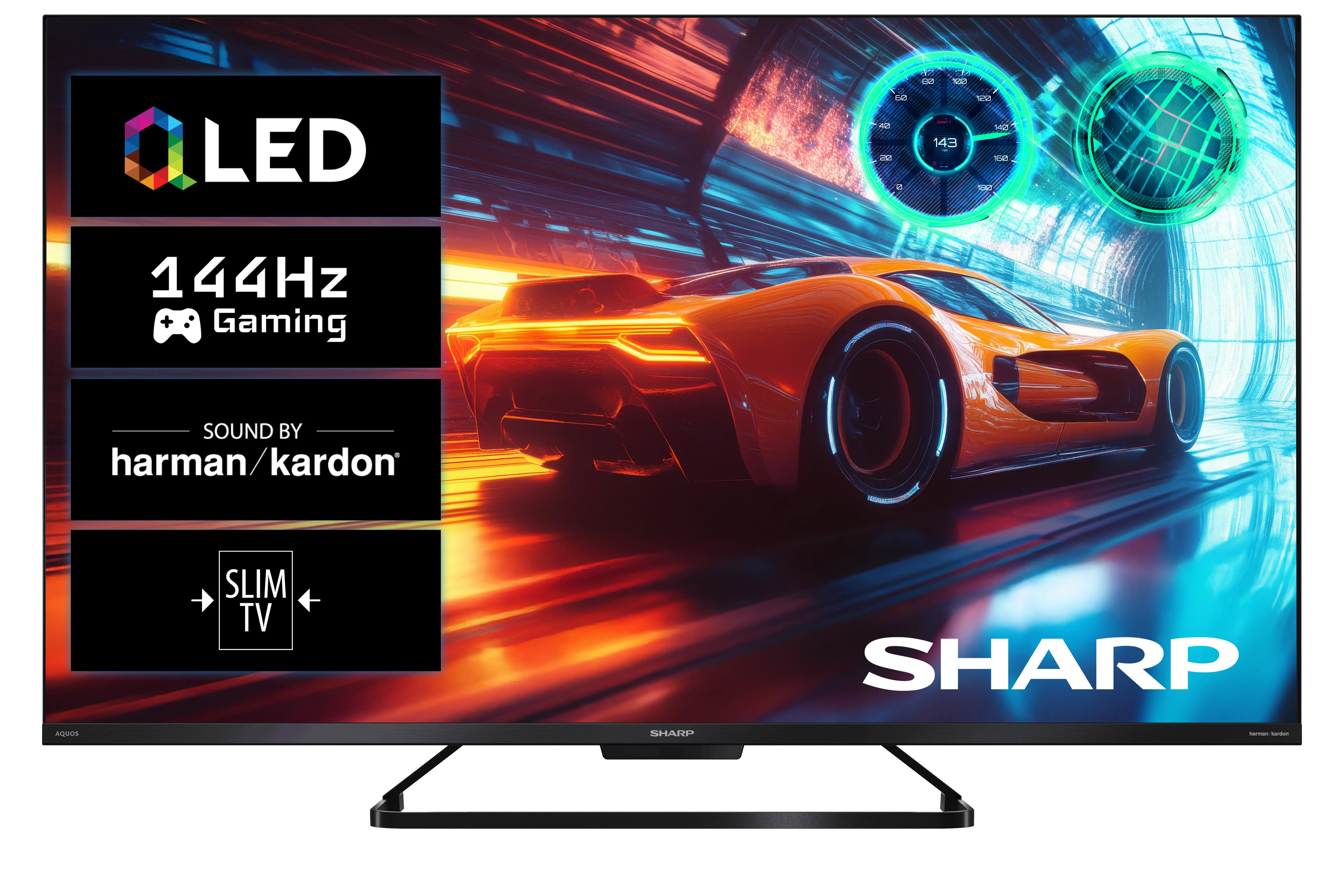 Telewizor Sharp 43GR8765E 43" QLED 4K 144Hz Google TV Dolby Vision Dolby Atmos DTS X HDMI 2.1 DVB-T2