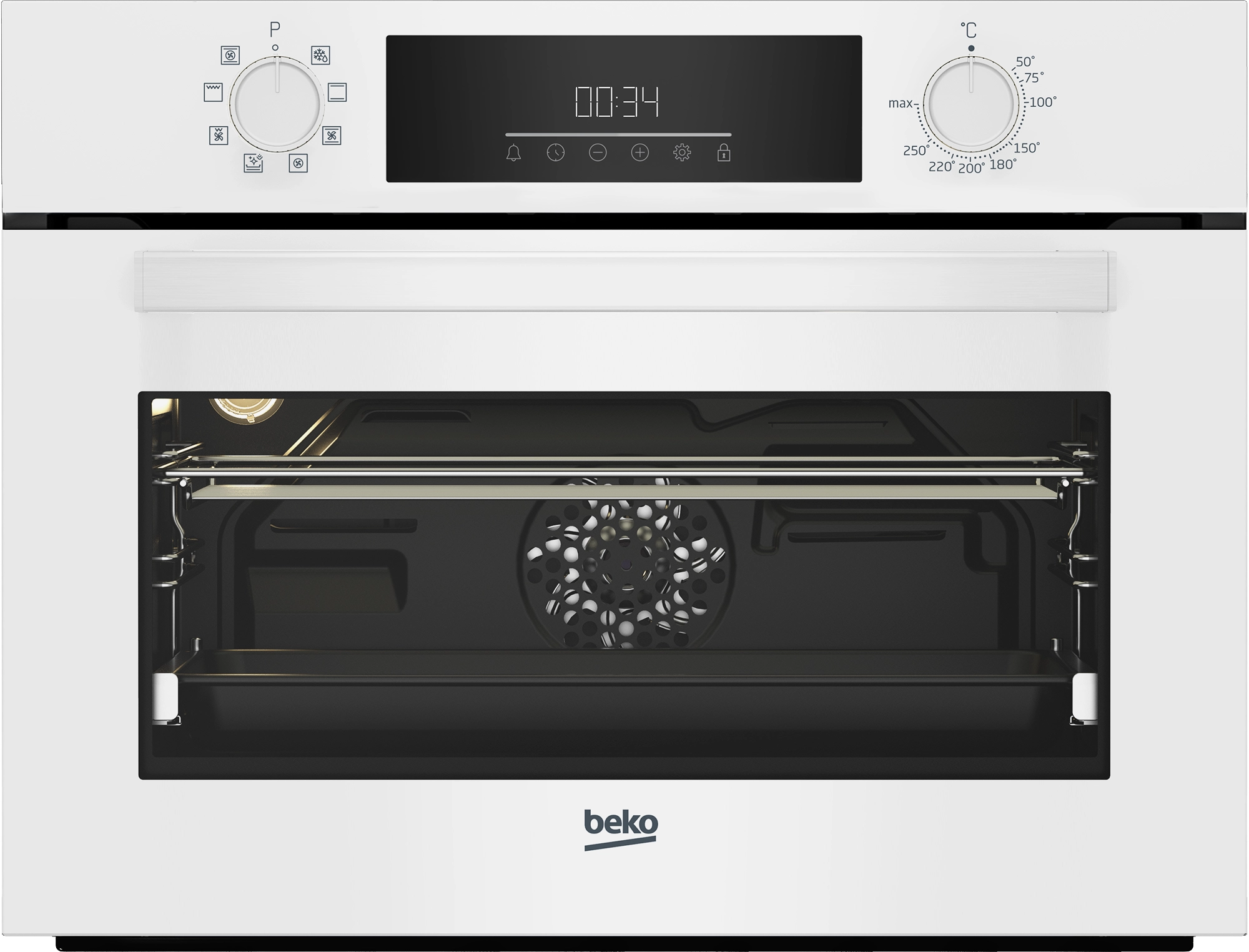 Piekarnik elektryczny Beko b300 BBCM18300W Termoobieg Białe szkło