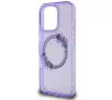 Etui Guess IML Flowers Wreath MagSafe do iPhone 16 Pro Fioletowy