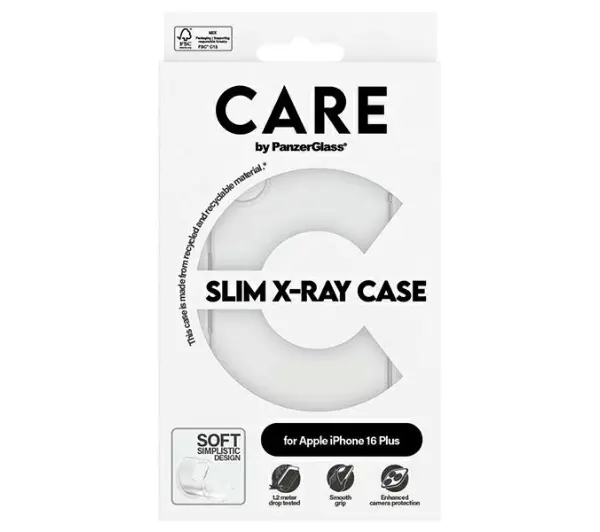 PanzerGlass Slim X-Ray do iPhone 16 Plus Przezroczysty