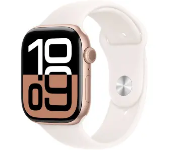 Smartwatch Apple Watch Series 10 GPS  46mm aluminium różowe złoto pasek sportowy w kolorze łagodnego różu S/M