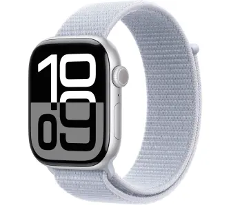 Apple Watch Series 10 GPS + Cellular Koperta 42mm aluminium srebrny opaska sportowa błękitny obłok